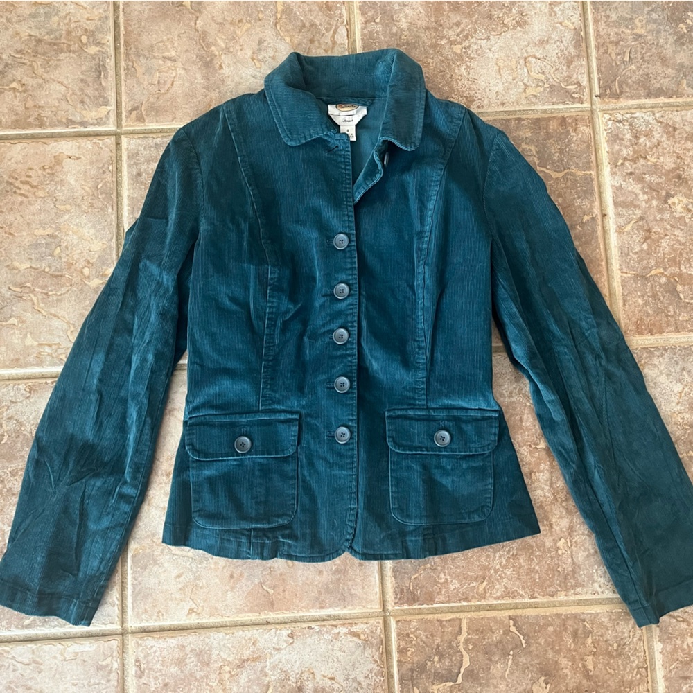 Vintage Y2K Talbots Teal Corduroy Jacket